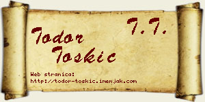 Todor Toskić vizit kartica